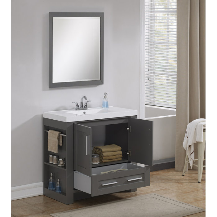 Ebern Designs Cedeno 35.37'' Free Standing Single Bathroom Vanity with